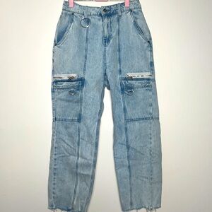 Hot Topic Cargo Denim Pants Medium